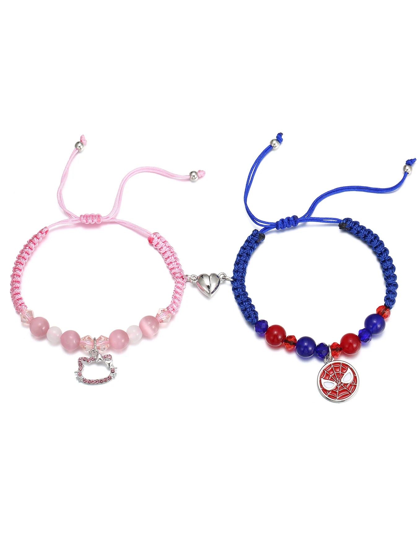 2 pcs Spiderman & Hello Kitty Bracelets