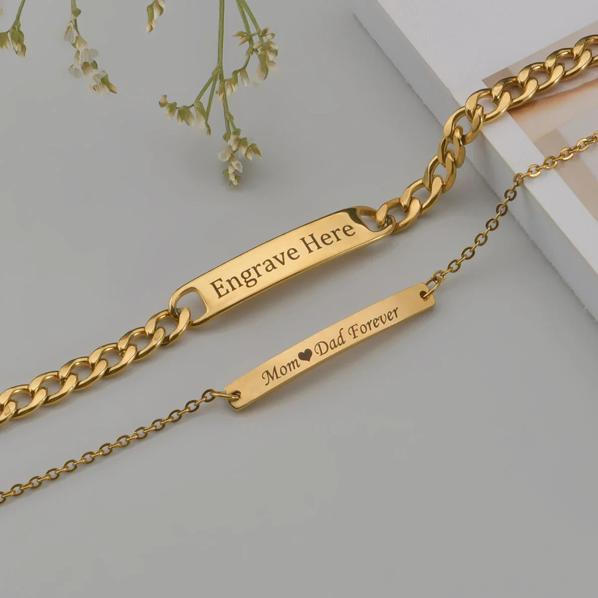 Custom Name Engraved Bracelet