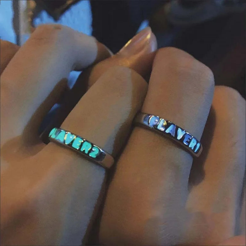 Glow in Dark Matching Rings