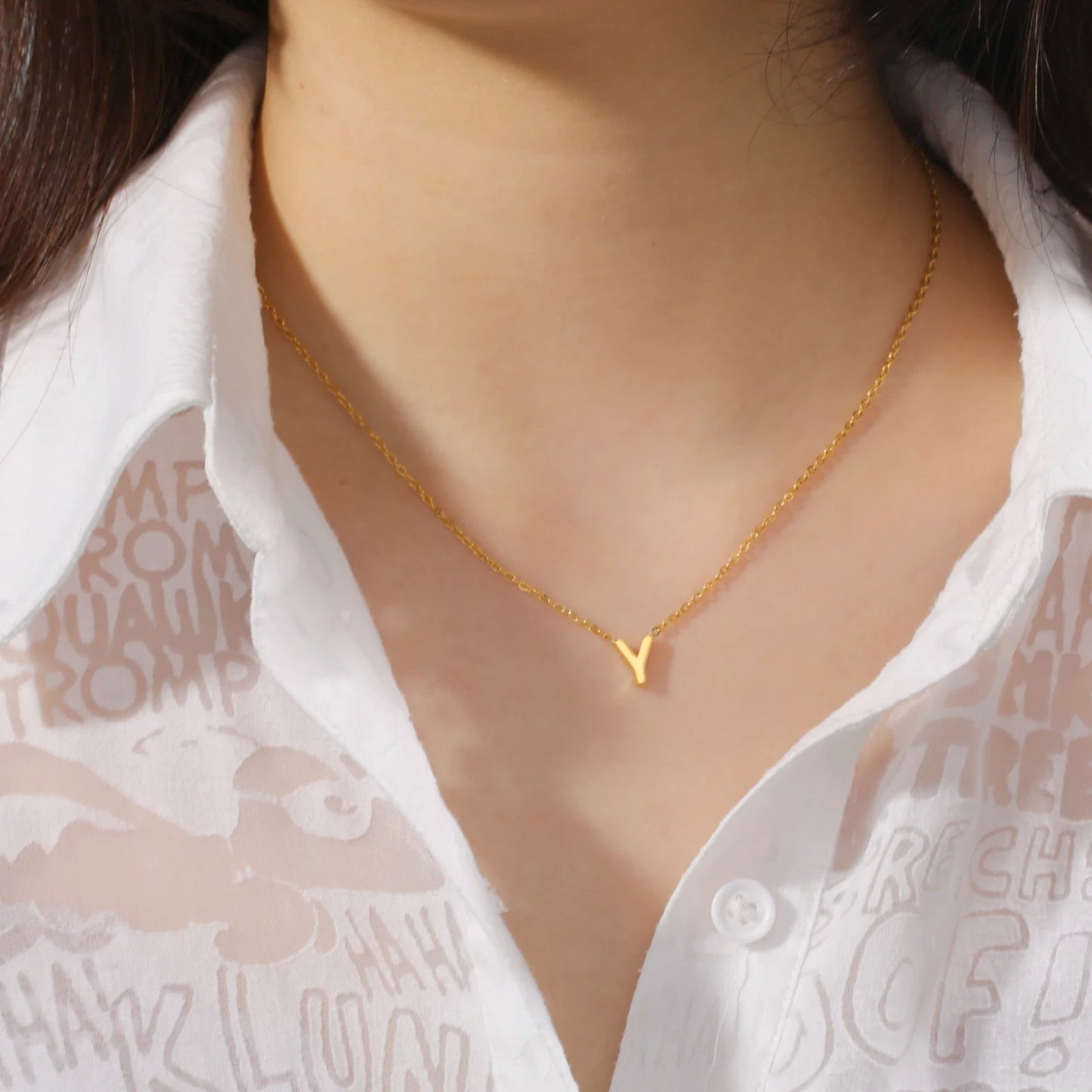 Minimal Letter Necklace