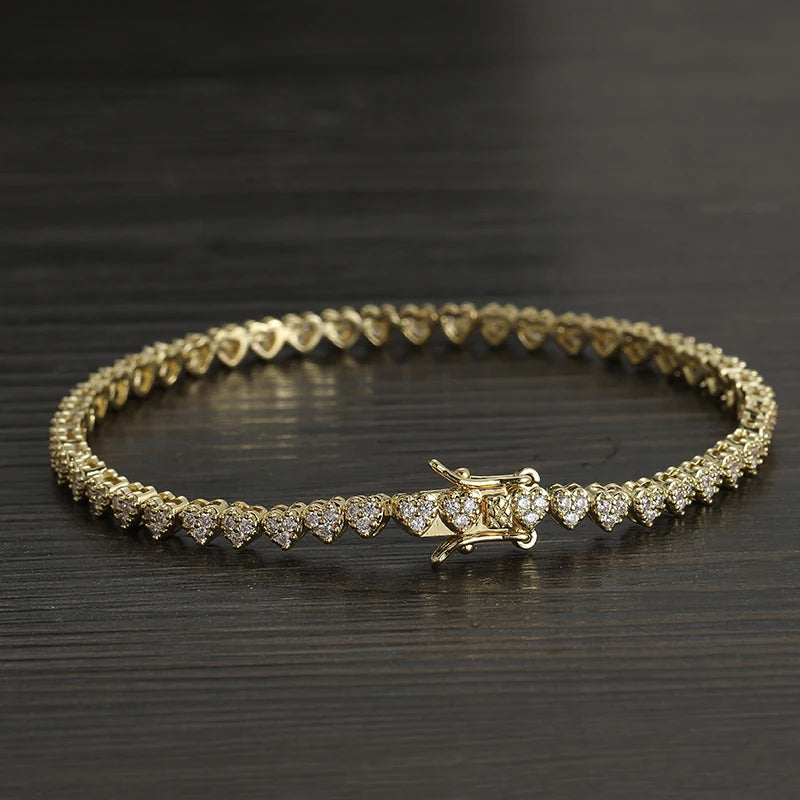Heart Diamond Tennis Bracelet