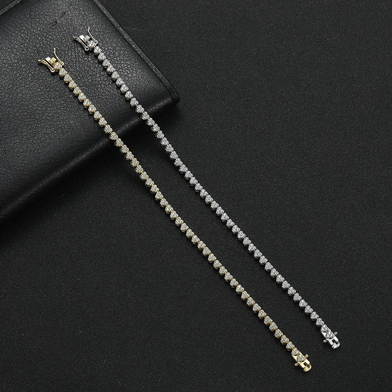 Heart Diamond Tennis Bracelet