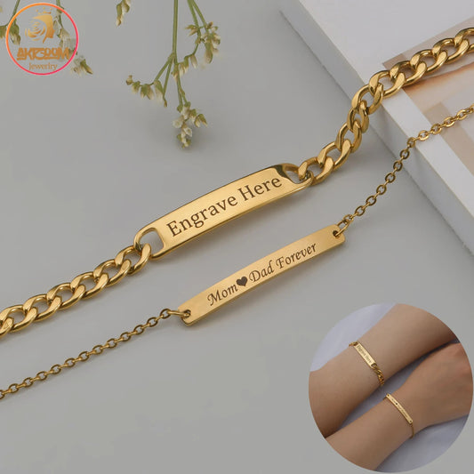 Custom Name Engraved Bracelet