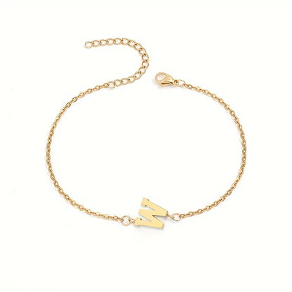 14k Gold Plated Letter Minimalist Bracelet