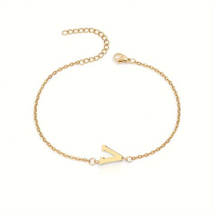 14k Gold Plated Letter Minimalist Bracelet