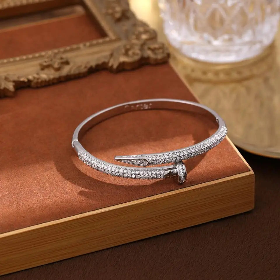 Diamond Nail Bracelet