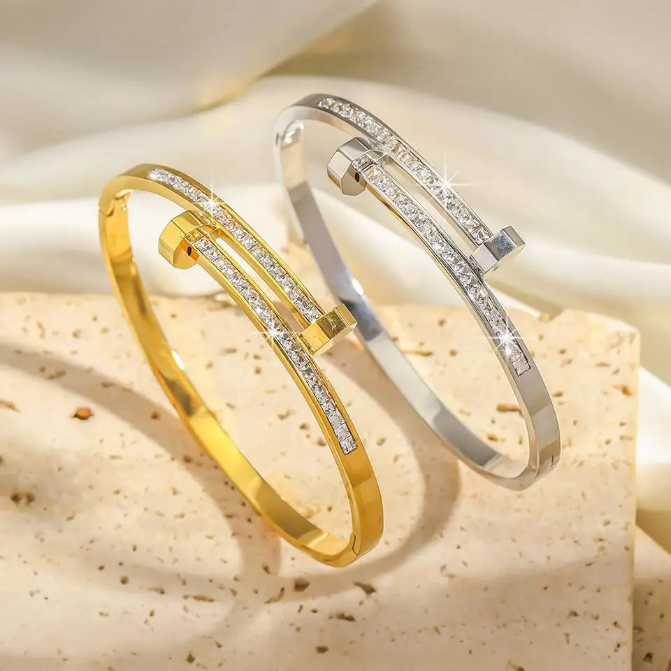 Diamond Nail Bracelet