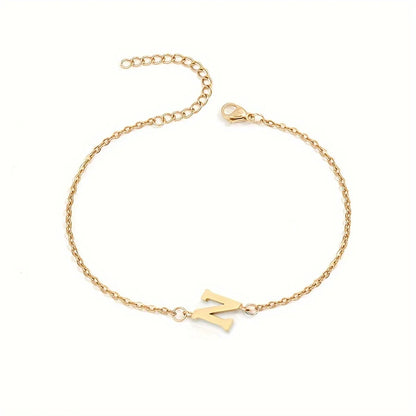 14k Gold Plated Letter Minimalist Bracelet