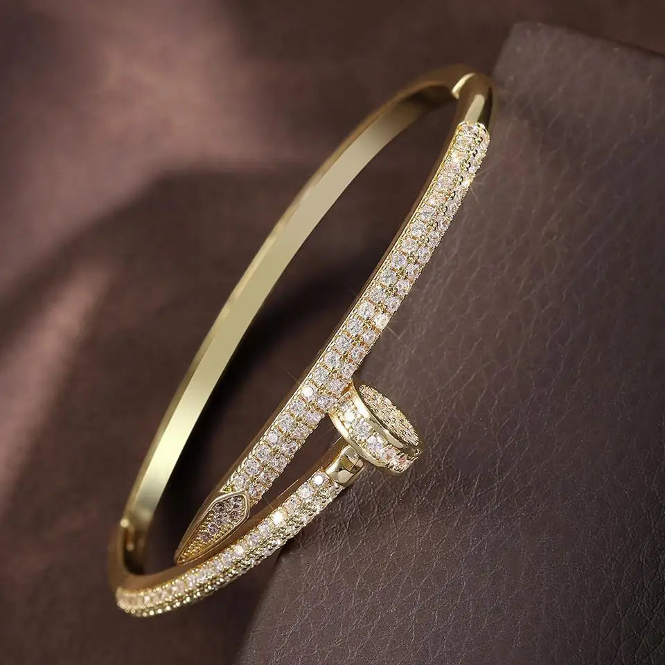 Diamond Nail Bracelet