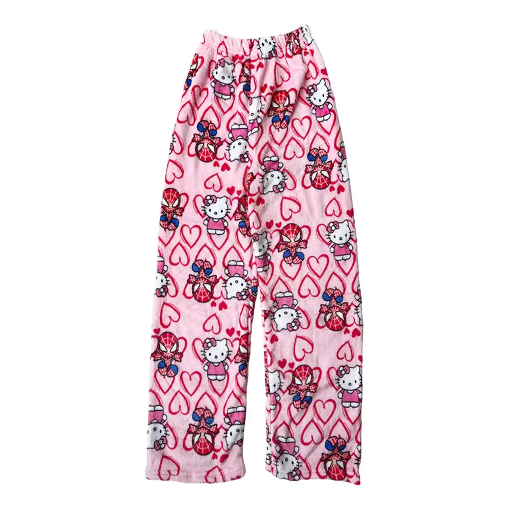 Matching Couples Hello Kitty & Spiderman Pyjamas Pants
