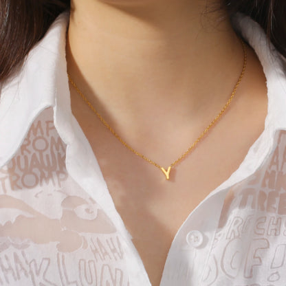 Minimal Letter Necklace