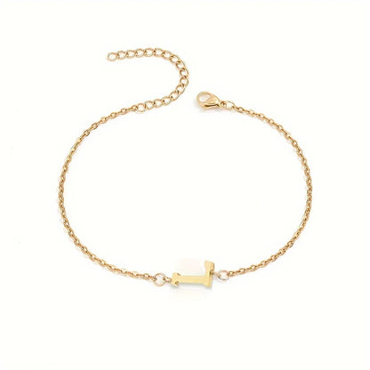14k Gold Plated Letter Minimalist Bracelet