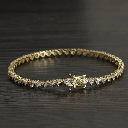 Heart Diamond Tennis Bracelet