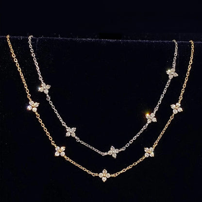 Dainty Diamond Flower Bracelet