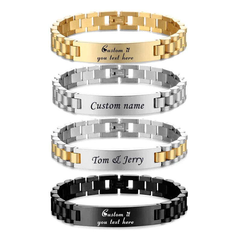 Custom Name Engraved Bracelet