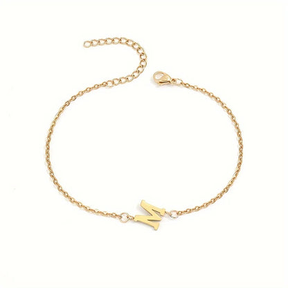 14k Gold Plated Letter Minimalist Bracelet