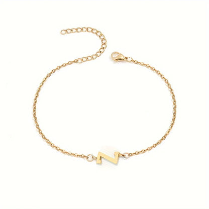14k Gold Plated Letter Minimalist Bracelet