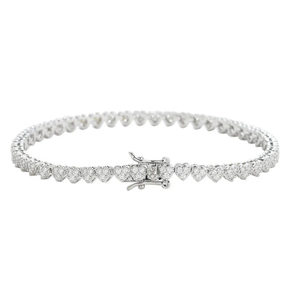 Heart Diamond Tennis Bracelet