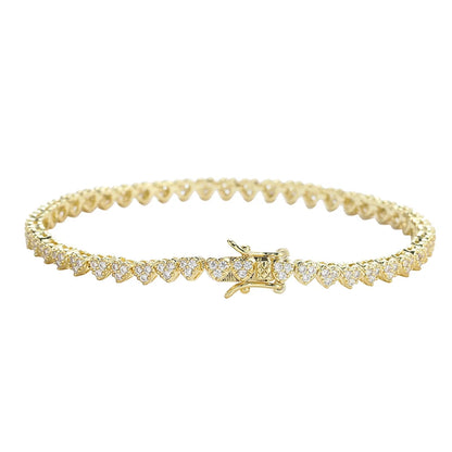 Heart Diamond Tennis Bracelet