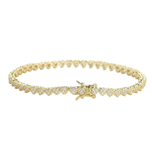 Heart Diamond Tennis Bracelet