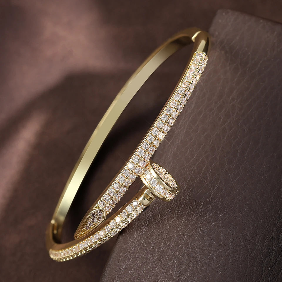 Diamond Nail Bracelet