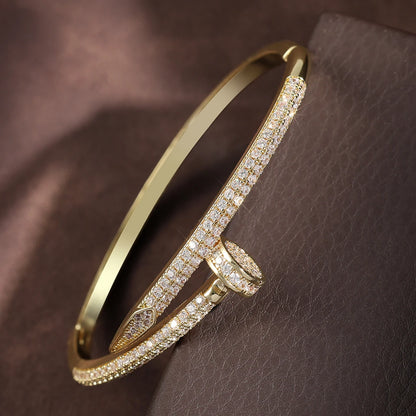 Diamond Nail Bracelet