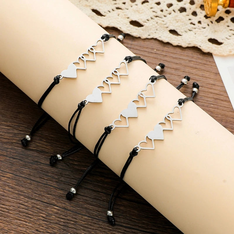 2/3/4 Pcs Best Friend Wax Bracelets