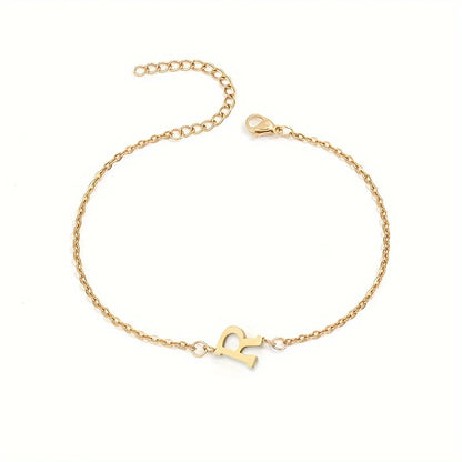 14k Gold Plated Letter Minimalist Bracelet