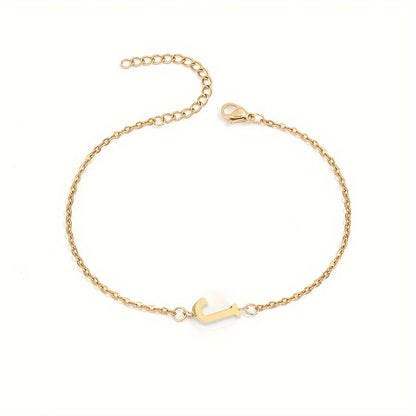 14k Gold Plated Letter Minimalist Bracelet