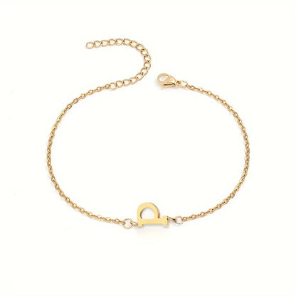 14k Gold Plated Letter Minimalist Bracelet